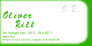 oliver rill business card